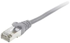 Equip 605500 RJ45 omrežni kabel\, Patch kabel CAT 6 S/FTP 1.00 m siva pozlačeni konektorji 1 kos