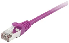 Equip 605553 RJ45 omrežni kabel\, Patch kabel CAT 6 S/FTP 0.25 m vijolična pozlačeni konektorji 1 kos