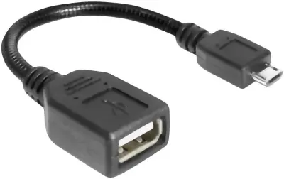 Delock USB kabel USB 2.0 USB-mikro-B vtič\, USB-A vtičnica 0.15 m črna z OTG funkcijo 83293