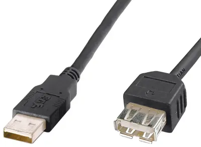 USB 2.0 Podaljševalni kabel [1x USB 2.0 - 1x USB 2.0 vtič] 3 m črn Digitus AK-300200-030-S