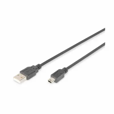 Digitus USB kabel USB 2.0 USB-A vtič\, USB-mini-B vtič 1.00 m črna  AK-300108-010-S