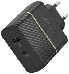 Otterbox Premium Fast Charge Wall Charger (Propack) polnilnik za mobilne telefone s funkcijo za hitro polnjenje USB-A\, USB-C®  črna