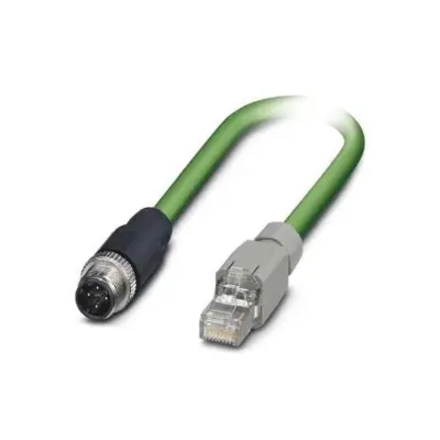 Phoenix Contact 1403496 M12 / RJ45 omrežni kabel\, Patch kabel CAT 5\, CAT 5e SF/UTP 3.00 m zelena ognjevaren 1 kos