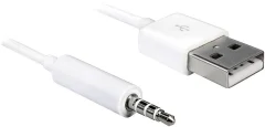 Podatkovni/polnilni kabel za iPod Delock\, vtič USB 2.0 A\, doza za 3\,5 mm banana vtič\, 1 m 83182