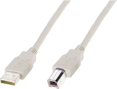 Digitus USB kabel USB 2.0 USB-A vtič\, USB-B vtič 1.80 m bež  AK-300105-018-E