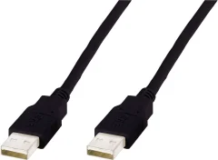 Digitus USB kabel USB 2.0 USB-A vtič\, USB-A vtič 5.00 m črna  AK-300101-050-S