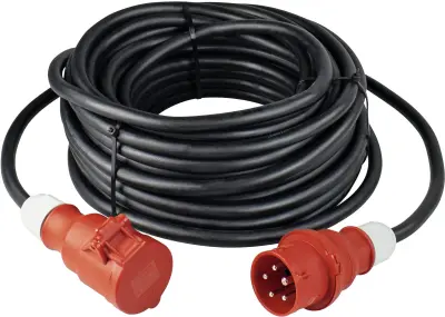 AS Schwabe 60548 tok podaljšek  16 A črna 25.00 m H07RN-F 5G 2\,5 mm² s faznim pretvornikom