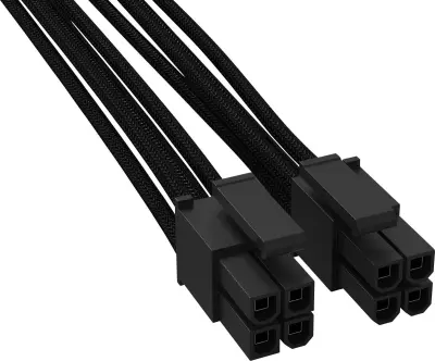 BeQuiet računalnik\, tok kabel [1x 8-polni (4 + 4) moški konektor ATX - 1x 8-polni (4 + 4) moški konektor ATX] 0.45 m črna