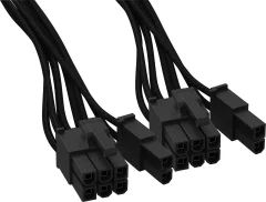 BeQuiet računalnik\, tok kabel [2x 8-polni (6 + 2) moški konektor ATX - 1x 12-pinski vtikač (napajalnik)] 0.60 m črna