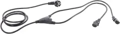 IEC Y-kabel [ z zaščitenim vtičem - IEC-vtičnica C13] črne barve 5.00 m HAWA 1008275