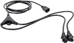 IEC Y-kabel [ IEC-vtič C14 - IEC-vtičnica C13] črne barve 5 m HAWA 1008273