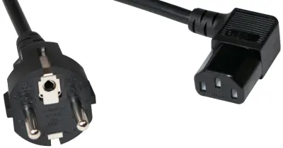 IEC priključni kabel [1x zaščitni kontakt-vtič - 1x IEC vtičnica C13] 2 m črna LogiLink