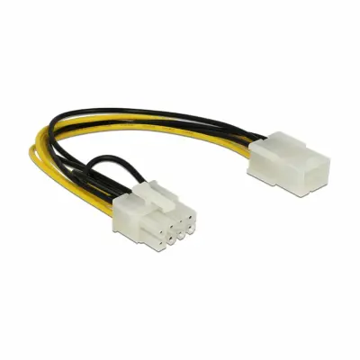 Električni priključni kabel [1x PCIe-vtič 8pol. - 1x PCIe-vtičnica 6pol.] 0.20 m rumen\, črnDelock