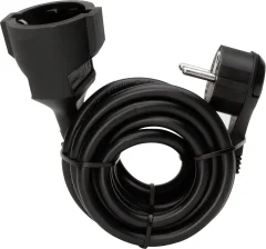 Električni podaljševalni kabel (ravna vtičnica - varnostna sklopka)- črn 2 m Kopp 143505080