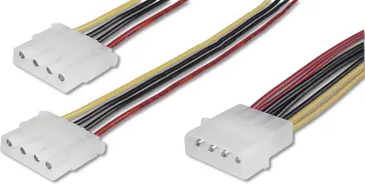 Digitus računalnik, pogon, tok Y-kabel [1x 4-polni električni moški konektor IDE - 2x 4-polni električni ženski konektor IDE] 0.2 m rumena, rdeča, črn