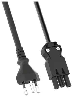 Bachmann GST18 1\,5 m 1\,5 m močni vtič tipa J črni napajalni kabel Bachmann 375.016 tok priključni kabel  črna 1.50 m