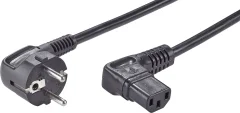 Priključni kabel za hladne naprave [ zaščiteni kontakti-kotni vtič - vtičnica za hladne naprave C13] črne barve 3.50 m LappKabel 74320106