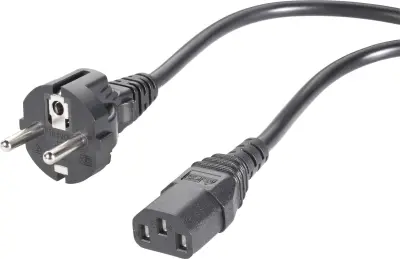 Belkin tok priključni kabel [1x varnostni moški konektor - 1x ženski konektor IEC C13\, 10 A] 1.80 m črna