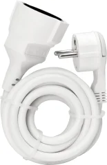 Električni podaljševalni kabel (ravna vtičnica - varnostna sklopka)- bel 2 m Kopp 143502087