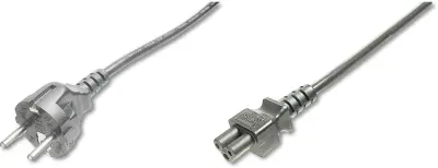 Digitus računalnik\, tok kabel [1x moški konektor CEE - 1x deteljičast ženski konektor C5] 1.80 m črna