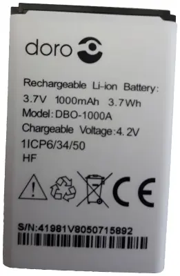 doro akumulator za mobilni telefon 1370\, 1372\, 2404  1000 mAh