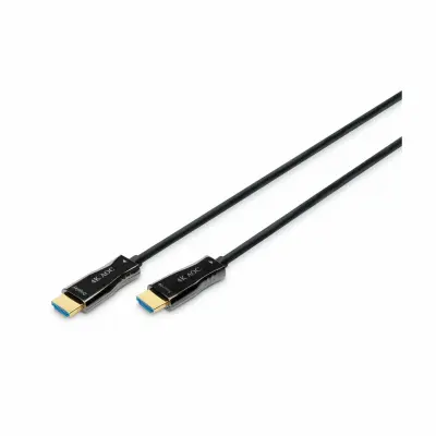 Digitus HDMI / steklena vlakna priključni kabel HDMI-A  vtič\, HDMI-A  vtič 15.00 m črna AK-330125-150-S #####4K UHD HDMI kabel