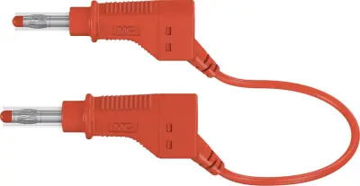 Varnostni merilni kabel (lamelni vtič 4 mm - lamelni vtič 4 mm) 1 m rdeče barve MultiContact XZG425/SIL