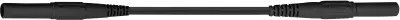 PVC merilni kabel MultiContactXMF-419\, 2\,5 mm2\, 100 cm\, črne barve\, 4 mm lamelni vtič 66.9391-10021