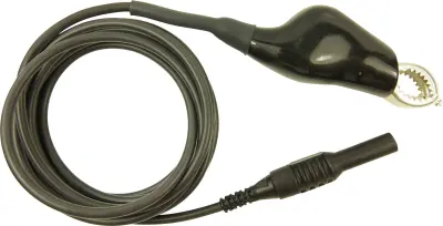Merilni kabel Cliff\, [vtikač 4 mm - krokodilska sponka]\, 1\,2 m\, črne barve\, CIH22110