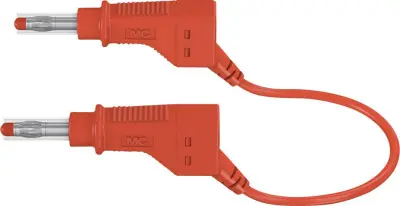 Stäubli 66.9405-10022 varnostni merilni kabel [lamelni vtič 4mm - lamelni vtič 4 mm] 1 m rdeča 600 V varnostni merilni kabeltipa XZG410 66.9405-10022