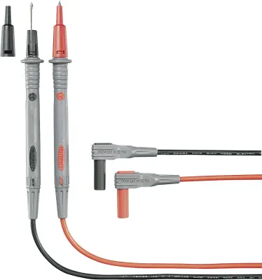Komplet varnostnih merilnih kablov [lamelni vtič 4 mm - s testnimi konicami] 1.20 m črne barve\, rdeče barve VOLTCRAFT MS-4N