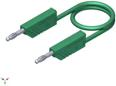 SKS Hirschmann CO MLN SIL 50/1 merilni vod [lamelni vtič 4mm - lamelni vtič 4 mm] 0.5 m zelena Na spajkalnik odporen 4mm silikonski merilni kabel s pr