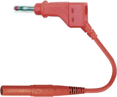 Stäubli 66.9411-10021 varnostni merilni kabel [lamelni vtič 4mm - lamelni vtič 4 mm] 1 m črna 600 V varnostni merilni kabeltipa XZG410-L 66.9411-10021