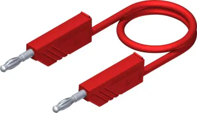SKS Hirschmann CO MLN 100/2,5 merilni vod [lamelni vtič 4mm - lamelni vtič 4 mm] 1 m rdeča 4mm PVC-merilni kabel, 2,5 mmË> 934063101 SKS Hirschmann