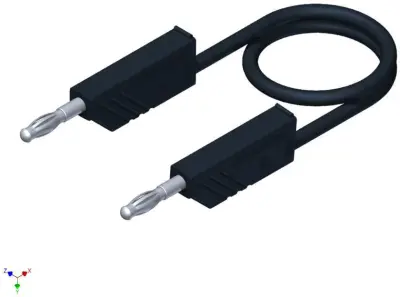 SKS Hirschmann CO MLN SIL 100/1 merilni vod [lamelni vtič 4mm - lamelni vtič 4 mm] 1 m črna Na spajkalnik odporen 4mm silikonski merilni kabel s prese