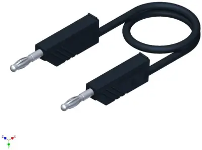 SKS Hirschmann CO MLN SIL 200/1 merilni vod [lamelni vtič 4mm - lamelni vtič 4 mm] 2 m črna Na spajkalnik odporen 4mm silikonski merilni kabel s prese