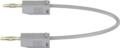 Merilni kabel (lamelni vtič 2 mm - lamelni vtič 2 mm) 0.60 m sive barve MultiContact LK205