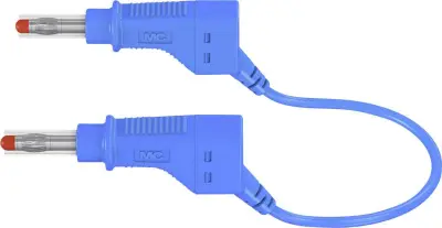 Stäubli 66.9405-05023 varnostni merilni kabel [lamelni vtič 4mm - lamelni vtič 4 mm] 0.5 m modra 600 V varnostni merilni kabeltipa XZG410 66.9405-0502