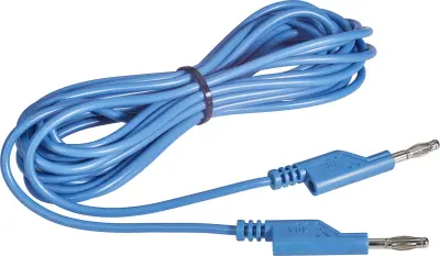 Merilni kabel [lamelni vtič 4 mm - lamelni vtič 4 mm] 5 m modre barve VOLTCRAFT MS5/BL