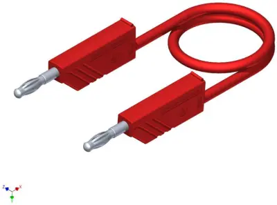 SKS Hirschmann CO MLN SIL 25/1 merilni vod [lamelni vtič 4mm - lamelni vtič 4 mm] 25.00 cm rdeča Na spajkalnik odporen 4mm silikonski merilni kabel s