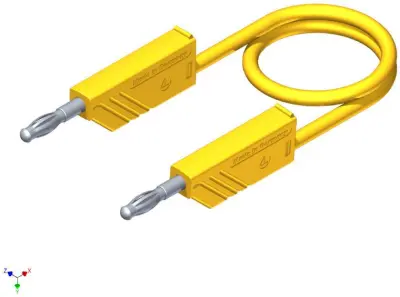SKS Hirschmann CO MLN SIL 100/1 merilni vod [lamelni vtič 4mm - lamelni vtič 4 mm] 1 m rumena Na spajkalnik odporen 4mm silikonski merilni kabel s pre