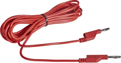 Merilni kabel [lamelni vtič 4 mm - lamelni vtič 4 mm] 5 m rdeče barve VOLTCRAFT MS5/RT