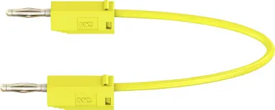 Merilni kabel (lamelni vtič 2 mm - lamelni vtič 2 mm) 0.30 m rumene barve MultiContact LK205