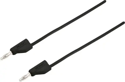 Merilni kabel [vtikač 4 mm - vtikač 4 mm] 5 m črne barve VOLTCRAFT MSB-300 zložljiv drug v drugega