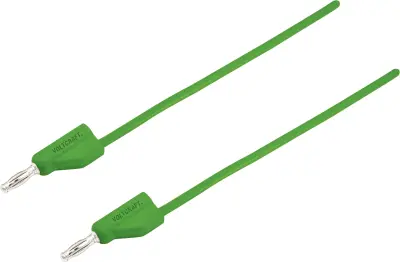 Merilni kabel [vtikač 4 mm - vtikač 4 mm] 2 m zelene barve VOLTCRAFT MSB-300 zložljiv drug v drugega