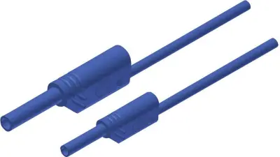 SKS Hirschmann MAL S WS 2-4 100/1 varnostni merilni kabel [lamelni vtič 4mm - lamelni vtič 2 mm] 1 m modra PVC merilni kabel SKS Hirschmann MAL S WS 2