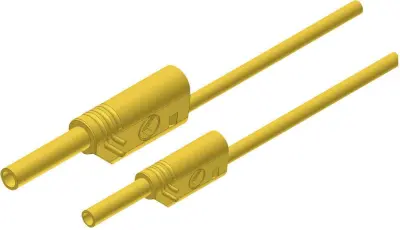 SKS Hirschmann MAL S WS 2-4 100/1 varnostni merilni kabel [lamelni vtič 4mm - lamelni vtič 2 mm] 1 m rumena PVC merilni kabel SKS Hirschmann MAL S WS