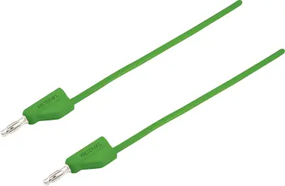 Merilni kabel [vtikač 4 mm - vtikač 4 mm] 1.5 m zelene barve VOLTCRAFT MSB-300 zložljiv drug v drugega
