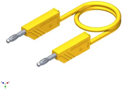 SKS Hirschmann CO MLN SIL 150/1 merilni vod [lamelni vtič 4mm - lamelni vtič 4 mm] 1.5 m rumena Na spajkalnik odporen 4mm silikonski merilni kabel s p