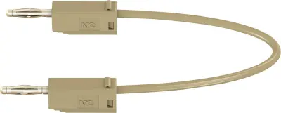 Merilni kabel (lamelni vtič 2 mm - lamelni vtič 2 mm) 0.30 m rjave barve MultiContact LK205